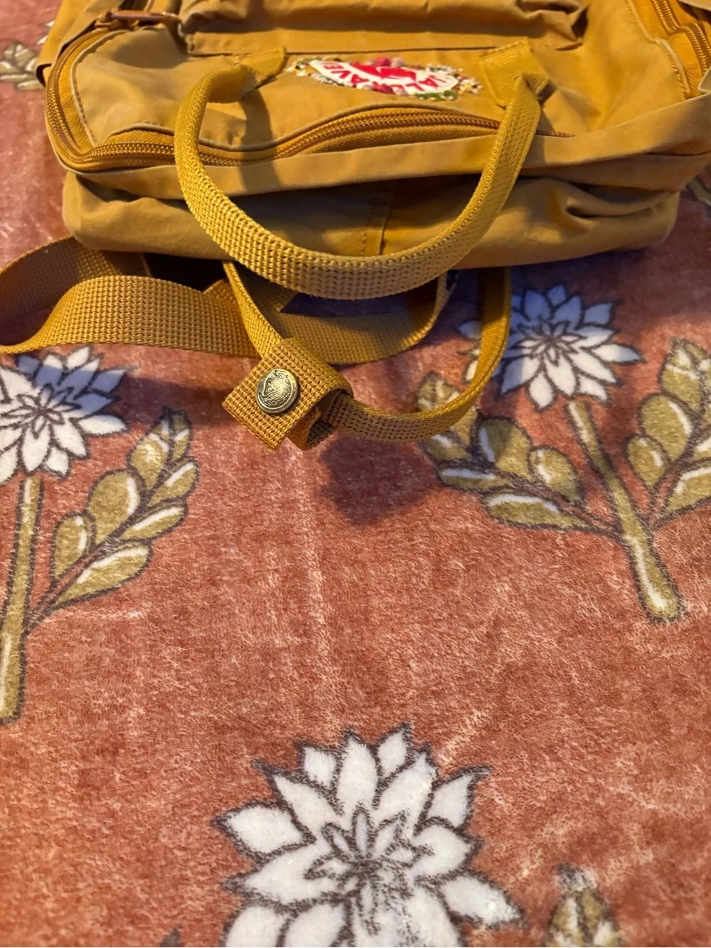 Embroidered Fjällräven Kånken Backpack in Acorn